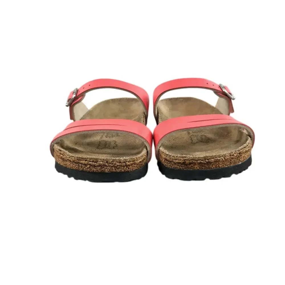 BIRKI'S Leather Strapy Sandal L6/M4 Coral Everyday Resort Coastal Made In German